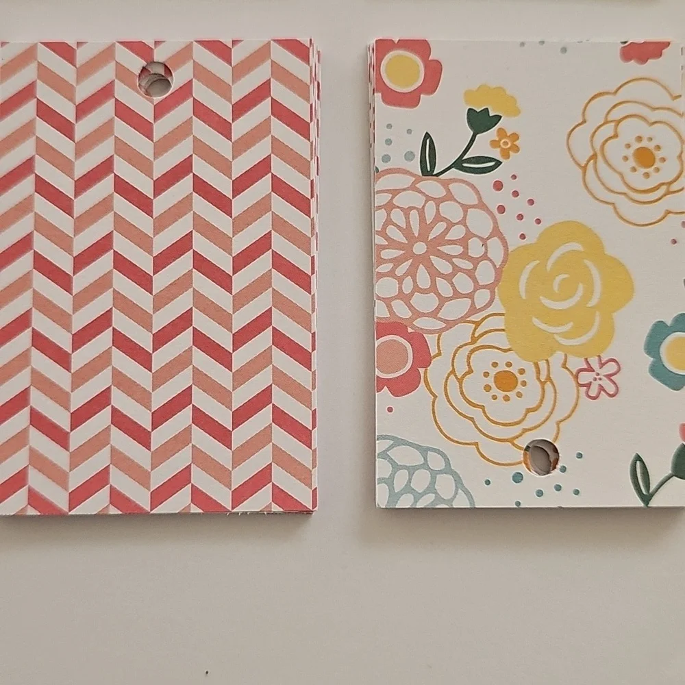 64 Colorful Hand Cut Cardstock Gift Tag Set